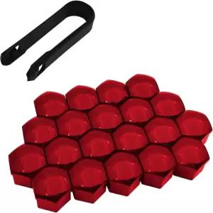 20개의 PCS 휠 너트 캡 제거 도구가 있는 17MM 타이어 볼트 스크래치 방지 러그 커버 대부분의 자동차를
