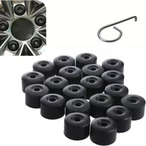 WZP 20PCS 러그 너트 커버 17mm 휠 센터 캡 제거 도구 포함 자동차 타이어 볼트 1K0 601 173으로 교체