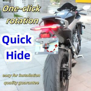 스즈키 GSX-R 1000 Z 1250FA 8R 오토바이 자동 플립 조절식 번호판 프레임 원버튼