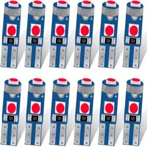 DUSCOKE 2PCS T5 74 73 37 272 LED 전구 2볼트 교체 자동차 실내 대시보드 계기판 게이지 클러스터