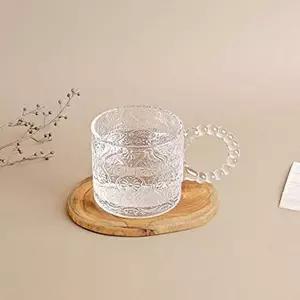 [델리]SJ 델리 유리 컵 DE-TZ4301A 구슬 엔틱 320ml 1P