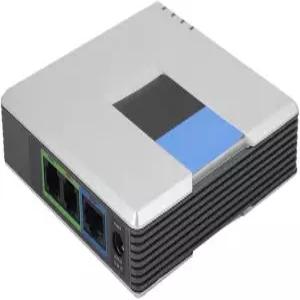 PAP2T용 네트워크 케이블이 있는 Eboxer VOIP 게이트웨이 2포트 SIP V2 프로토콜 인터넷 전화 어댑터(미국
