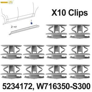 10x 사이드 스커트 씰 로커 패널 몰딩 클립 포드 퓨전 E port Escape Mondeo 6G1Z 용 핀 리테이너 액세서리 5410182