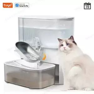 3L 레이더 센서 애완동물 급수기 필터 없음 고양이 및 소형견용 앱 자동 디스펜서 폐수와 식수를 분리하여
