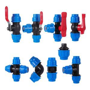 20 25 32 40 50MM PVC 분배기 플라스틱 정원 튜브 커넥터 밸브 수돗물 PE