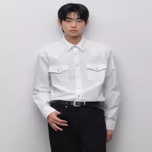 무신사 스탠다드 옥스포드 웨스턴 셔츠 화이트 15781337
