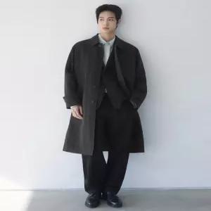 무신사 스탠다드 시티 워커스 카머 싱글 트렌치 코트 그레이 635809