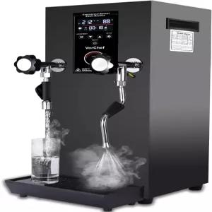 상업용 우유 거품기 2500W 110V 자동 증기 끓는 물 기계 전기 거품 에스프레소 커피 스티머 커피숍용 LED