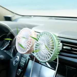 쾌적드라이빙 차량용 송풍구 선풍기 USB LED 자동차 선풍기
