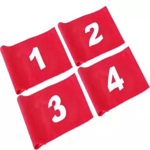 버디블래스트 미니 연습용 8x6인치 번호 골프 깃발 2개 또는 4개 야드용 그린 휴대용