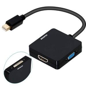 BENFEI 미니 디스플레이포트 HDMI VGA DVI 4K 어댑터 IN 골드 도금 DP 남성 여성 맥북 에어 마이크로소프트 서피스 프로 호환