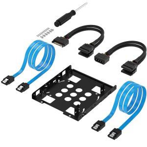 SABRENT 5인치 X2 SSD 내장 하드 드라이브 장착 키트 SATA 전원 케이블 포함 BK HDCC