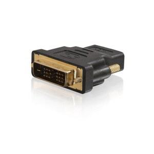 C2G DVI에서 HDMI 케이블 어댑터 HDTV 플라즈마 DVD 프로젝터 컴퓨터용 골드 도금 1080P 지원 블랙 40746으로 이동하는