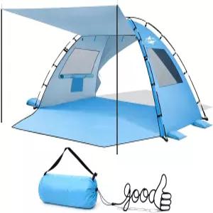 퓨어박스 비치 텐트 선 쉘터 - 캐노피가 있는 2/3/4인용 UPF 50 자외선 차단 간편한 설치 경량 쉐이드