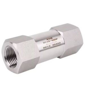 BSP NPT 304 스테인레스 스틸 스프링 역류 방지 단방향 체크 밸브 4500 PSI 고압