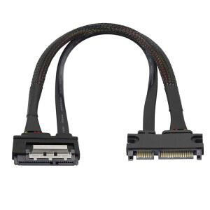 GELRHONR 22핀 SATA 전원 연장 케이블 15 데이터 콤보 잠금 래치 포함 HDD SSD 드라이브 DVD 버너 PCI 카드 3M 6GBPS