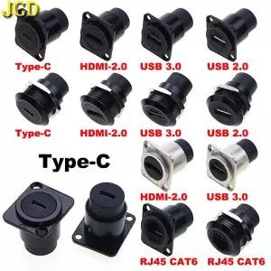 RJ45 USB 2.0 3.0 HDMI-2.0 타입-C 잭 메탈 D 타입 모듈 커넥터 데이터 네트워크 확장 전송 네트워크 인터