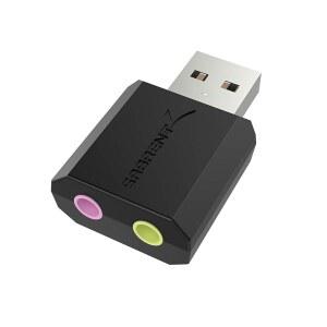 WINDOWS MAC용 SABRENT USB 외장 스테레오 사운드 어댑터 드라이버 없이 플러그 플레이 가능 AU MMSA