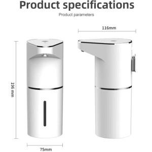350ML 자동 감지 비누 디스펜서 타입 C 다단계 비접촉식 전기 거품기 벽걸이형 수직