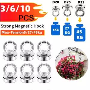 헤비 듀티 희토류 주방 네오디뮴 직장용 홀 가정 카운터 싱크 아이볼트 3PCS 32mm