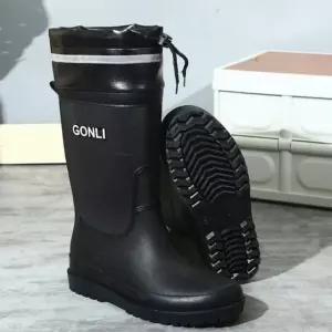 남성 롱 레인부츠 장화 끈조절 장마철 신발 레인슈즈