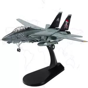 우드너베이 F-14 톰캣 다이캐스트 비행기-1/100 스케일 졸리 로저스 크리스마스 테일 메탈 항공기 모델 수집가 항공 애호가 디스플레이 스탠드 포함 프리미엄 F-14(xmas)