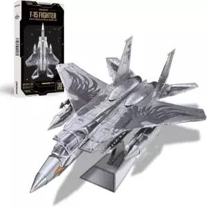 피스쿨 3D 퍼즐 미국 F-15 전투기 금속 비행기 키트 제작 DIY 조립 모델 군 애호가를 위한 최고의 선물 책상 장식 F-15 Fighter
