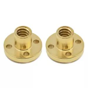 직경 8mm T8 Tr8x2 3D 프린터 Z축 리드 스크류용 2PC 스크류 황동 너트(Acme 나사산 2mm 피치 1 스타트 리드) Nut Brass nut(2pcs)