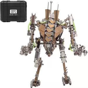 및 조명이 있는 XIA-A 스팀펑크 기계식 미래 메카닉 전쟁 기계 모델 키트 1300+PCS 3D 금속 퍼즐 DIY 조립 공예 산업용 책상 장식 수집품