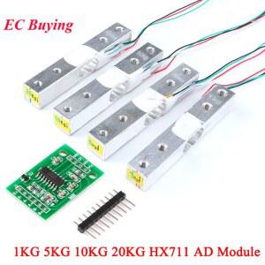 PM센서 로드셀 1KG 5KG 10KG 20KG HX711 합금 계량 전자 알루미늄 저울 압력 센서 중량 ARDUINO 모듈 AD