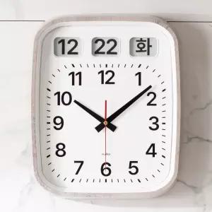 플라이토 이잉크 캘린더 플립 인테리어 무소음 벽시계
