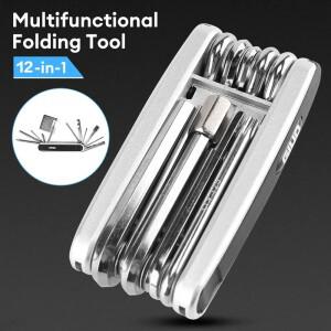 GIYO 12 in 1 자전거 Multitool 미니 소형 Protle MTB 도로 육각 스포크 스크루 드라이버 타이어 레버 알렌