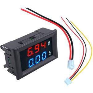 검침기 100V 10A 전압계 전류계 블루 레드 이중 디지털 디스플레이 암페어 LED 전압 미터