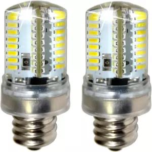 HQRP 2팩 7/16 110V LED 전구 쿨 화이트 934D / 935D 1681 JS-23 LS-30 재봉틀과 호환 가능