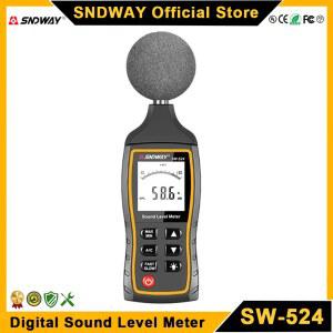 데시벨측정기 SNDWAY SW 523 524 사운드 레벨 미터 130 디지털 데시벨 감지기 DB ~ 소음 30