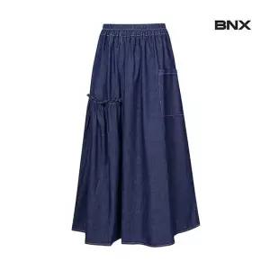 BNX 개더 셔링 데님 밴딩 스커트 (BX1SK004L0) 951561
