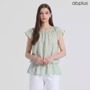 [ab.plus] 플라워 셔링 레이스 블라우스 (LSA2MB74A)