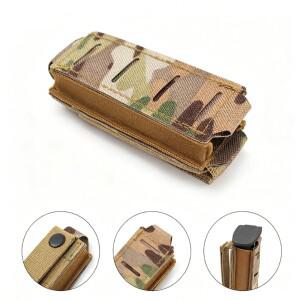 전술용 9mm 탄창 파우치 M1911 단일 탄성 몰리 탑 오픈 손전등 홀스터 3568