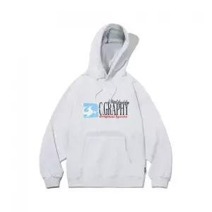 코드그라피 C.GRAPHY ARC 로고 오버핏 후디_멜란지그레이 530818