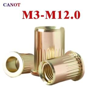 리벳 너트 세트 M3 M4 M6 M8 M10 M12 플랫 헤드 탄소강 너터 천공 나사 인서트 드롭