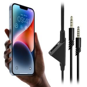 2.0M/6.5피트 교체용 케이블 코드(볼륨 조절 기능 포함) PC PS4 등용 Aux 와이어 Astro A10 A50 헤드셋용