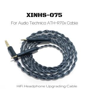 XINHS 075 HiFi 이어폰 업그레이드 케이블 4.4mm XLR 6.35 ATH-M70X ath-M50X M40x R50X 오디오