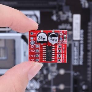 L298N 모터 드라이버 컨트롤러 보드 듀얼 H 브리지 미니 스테퍼 개발 Arduino용 2.5A 반전 PWM 속도