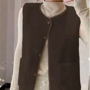 여성 겨울 방한 뽀글이 조끼 단추 레이어드 이너 베스트