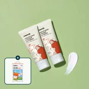 [아이스겔밴드 GIFT] 케이맘 이지투워시 야외놀이 무기자차 아기 유아 선크림 SPF 50+ 50ml, 2개