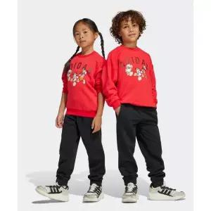 [국내백화점 매장정품] 아디다스 ADIDAS KIDS X 디즈니 미키마우스 스웨트셔츠 조거 세트 - 레드 JN6101 14