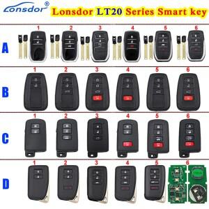 Lonsdor LT20 시리즈 범용 스마트 원격 키, 토요타 렉서스 KH100 + K518 K518ISE 용, 8A 4D