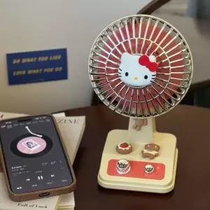 [해외] 귀여운 키티 미니 선풍기 어린이 학생 여름 데스크톱 오피스 Usb 충전식 선풍기