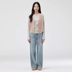 써스데이아일랜드 라운드넥 스카시 변형 니트 베스트 T262MVT136W 1091234