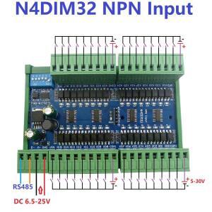 PLC 스위치 수량 획득 보드, 32ch PNP NPN 절연 디지털 입력 RS485 Modbus RTU 컨트롤러, N4DIH32 N4DIM32